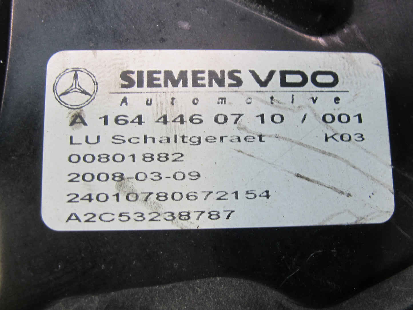 06-11 Mercedes W164 ML63 AMG 722.907 Transmission Control Module TCU TCM OEM