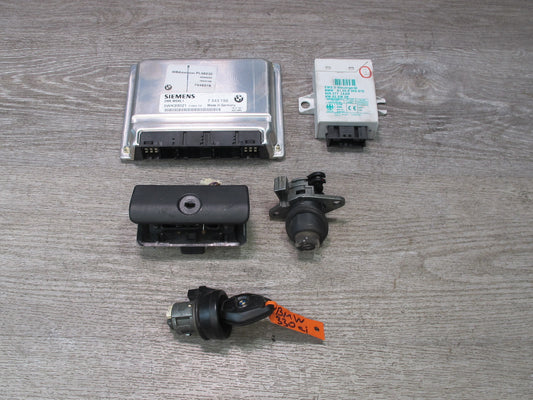 04-05 BMW E46 M54 M56 Convertible Engine ECU DME EWS3 Lock Cylinder KEY Set OEM