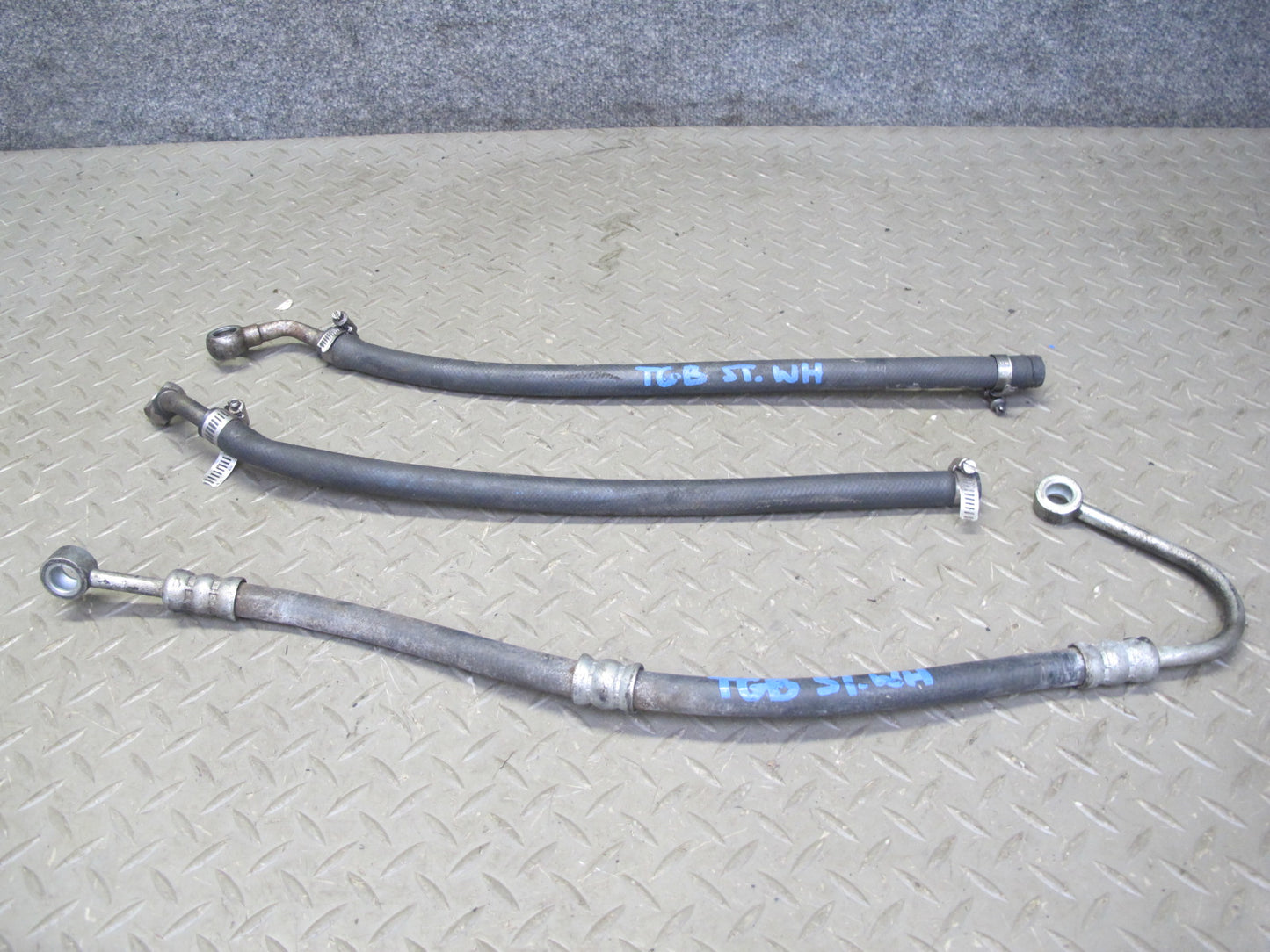 88-91 BMW E30 325I Set of 3 Power Steering Hose Pipe Line OEM