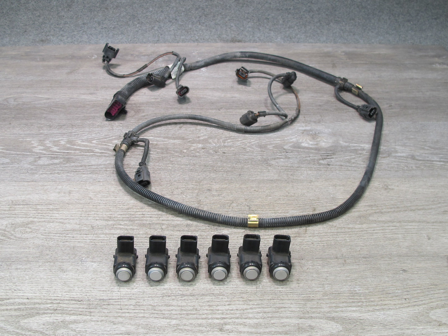 03-06 Porsche Cayenne 955 Front Bumper PDC Parking Distance Sensor Wiring Set