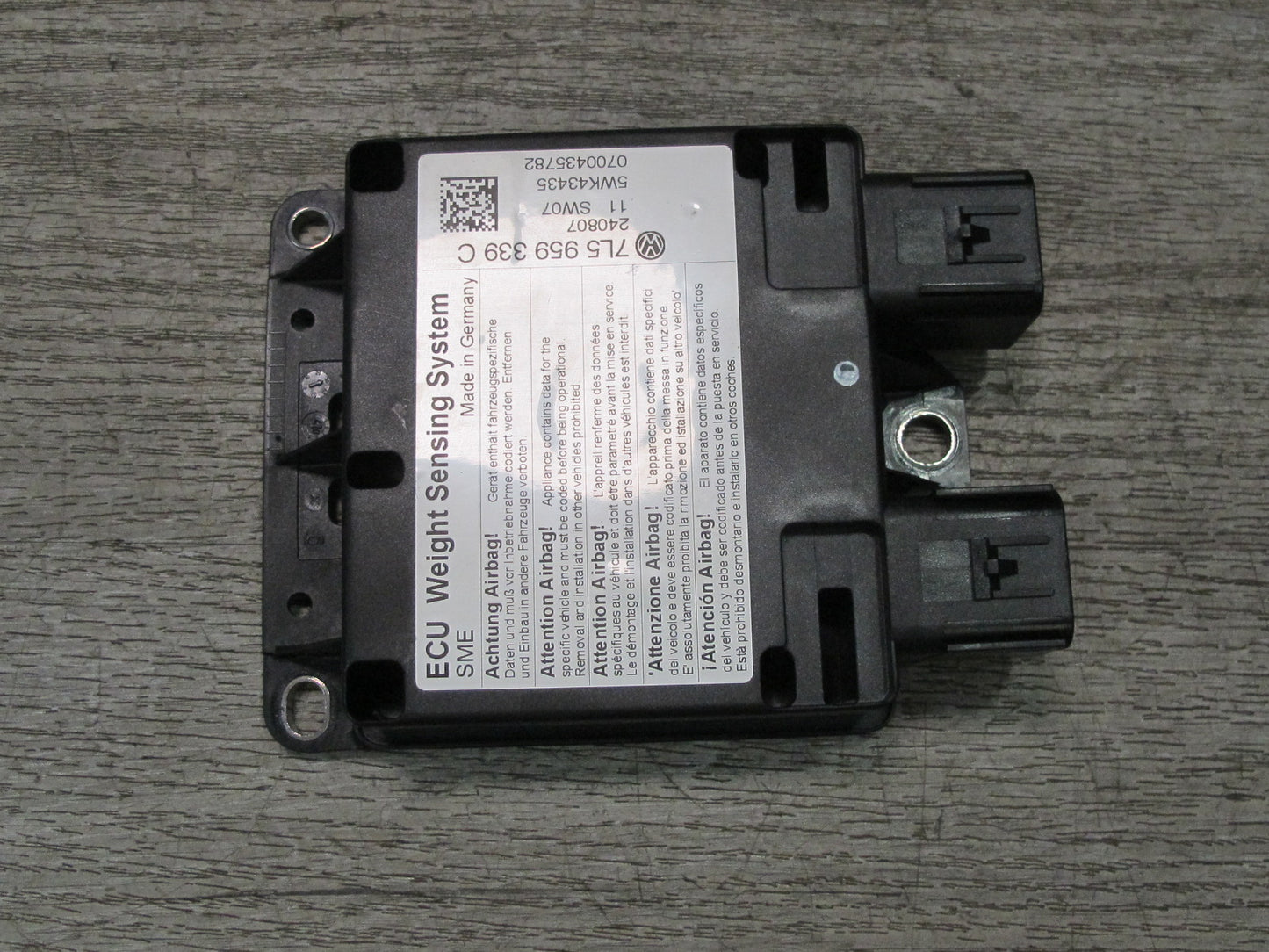2008-2010 Porsche Cayenne 957 Front Right Seat Occupancy Weight Sensor