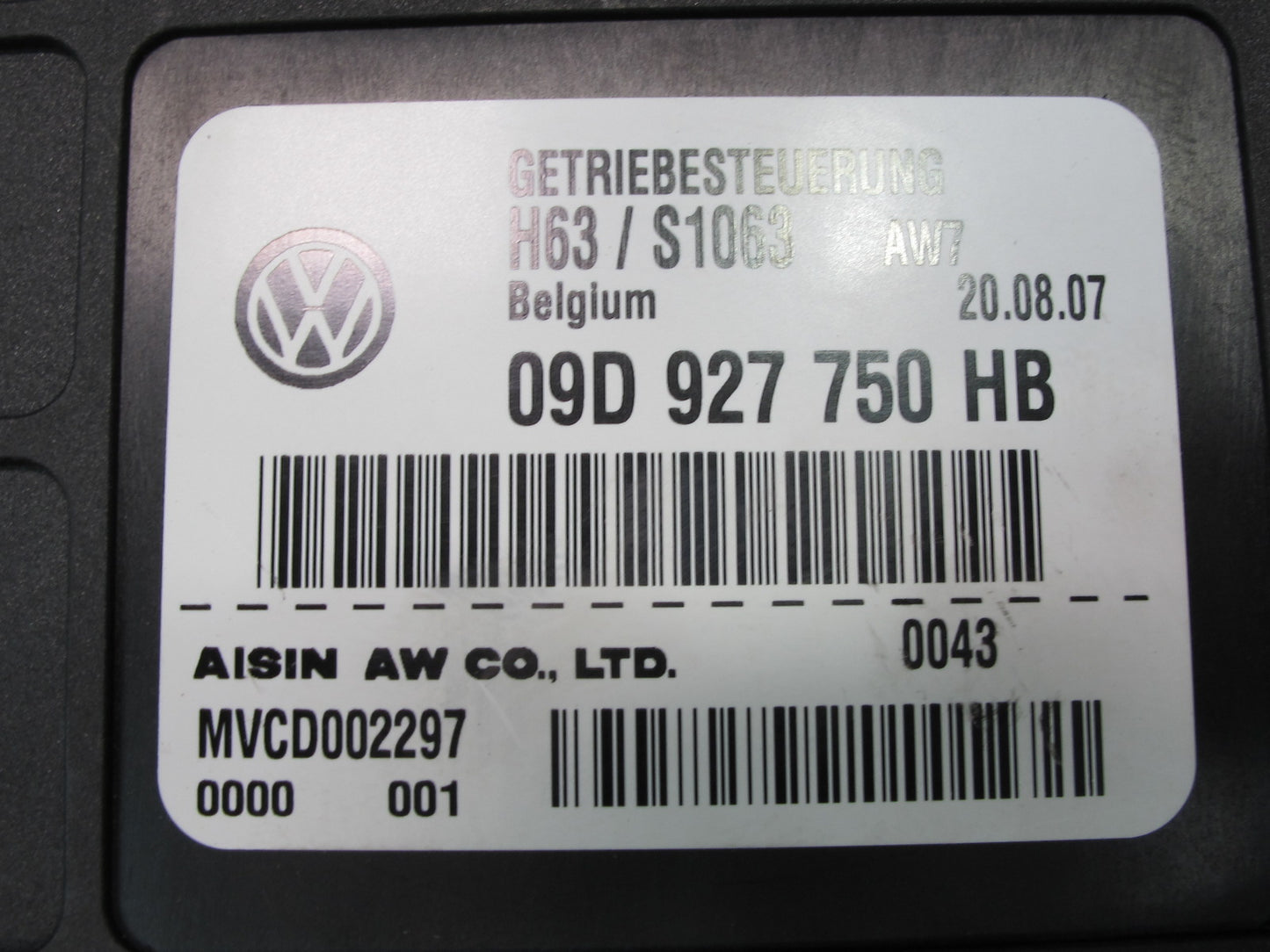 2008-2010 Porsche Cayenne 957 Turbo Transmission Control Module 09D927750HB