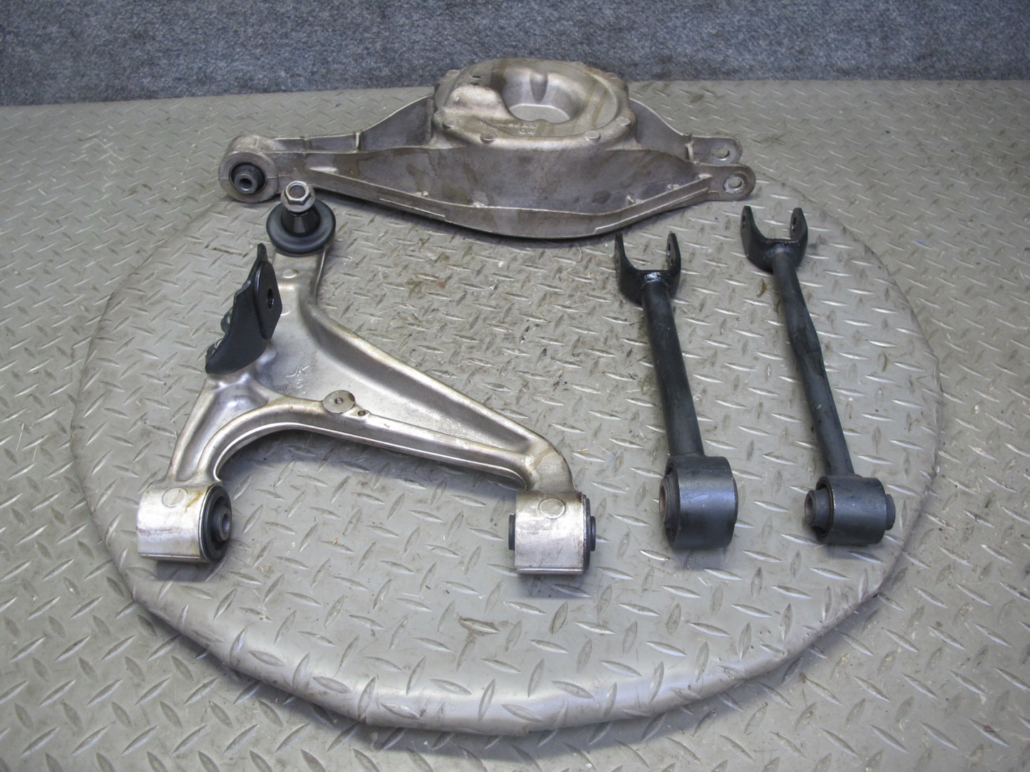 09-20 Nissan 370Z Z34 Set of 4 Rear Left Suspension Upper Lower Control Arm OEM