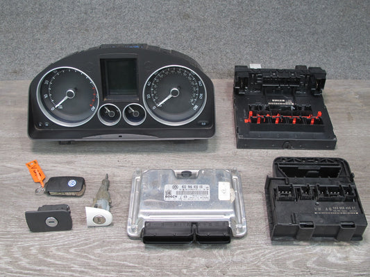 2008 VW Golf R32 VR6 ECU ECM BCM Theft Speedometer Glove Door Lock KEY Set OEM