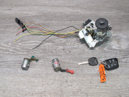 2003-2007 Hummer H2 Steering Column Ignition Door Lock Cylinder KEY Set