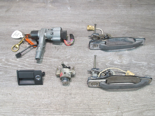 86-89 Mercedes W126 Door Handle Ignition Switch Glove Trunk Lock KEY Set OEM