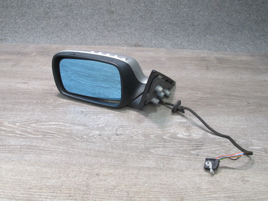 01-03 BMW E46 Convertible Left Door Exterior Side View Heated Mirror Silver OEM