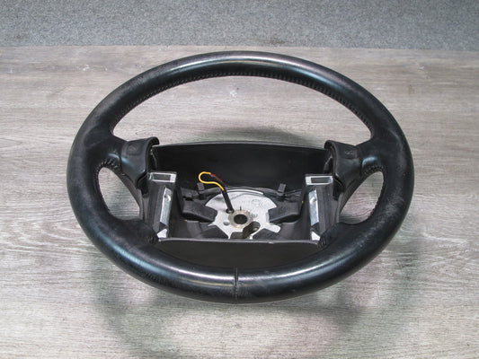 90-93 Chevrolet Corvette C4 4-SPOKE Leather Steering Black w Horn Buttons OEM