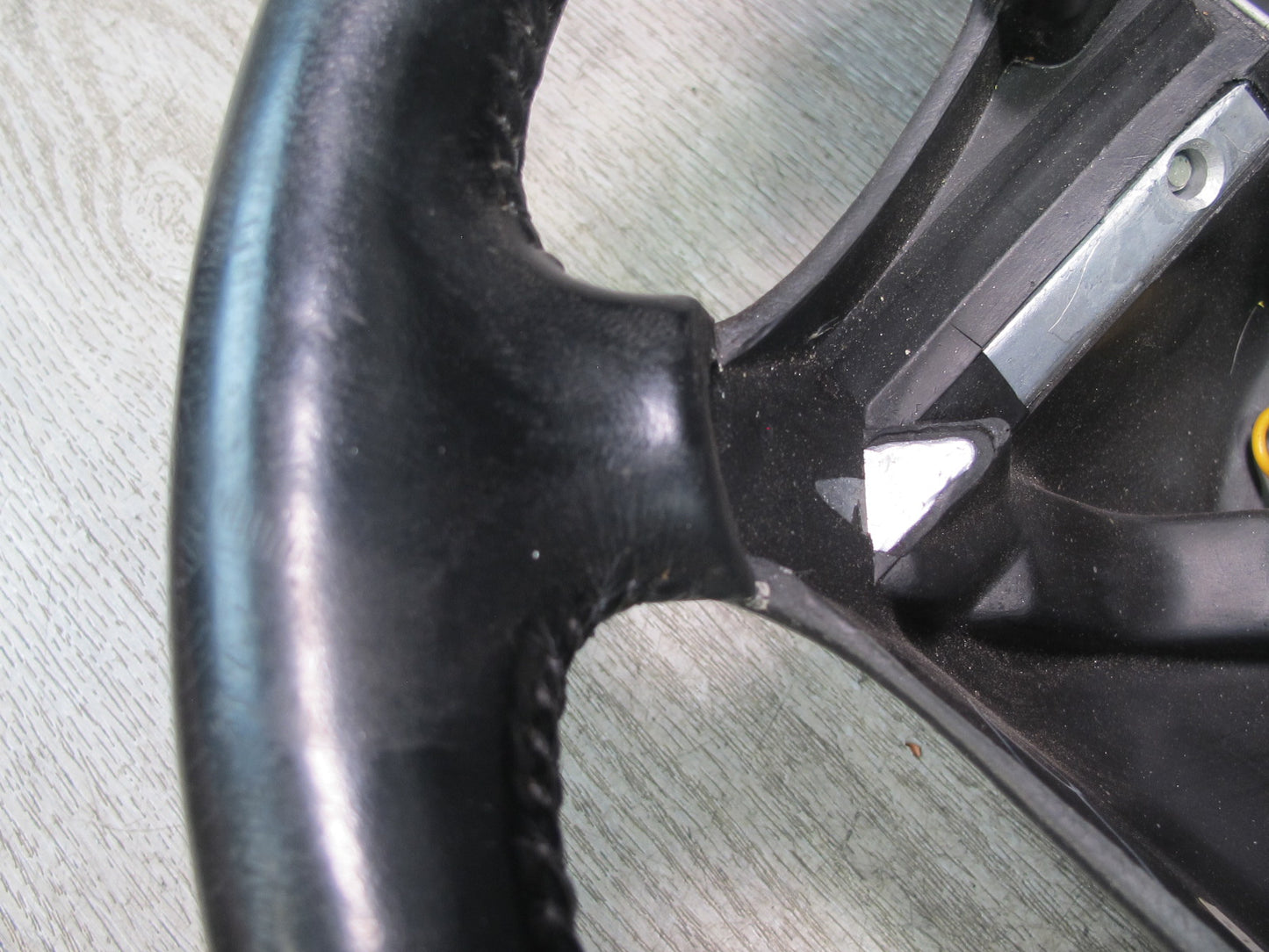 90-93 Chevrolet Corvette C4 4-SPOKE Leather Steering Black w Horn Buttons OEM