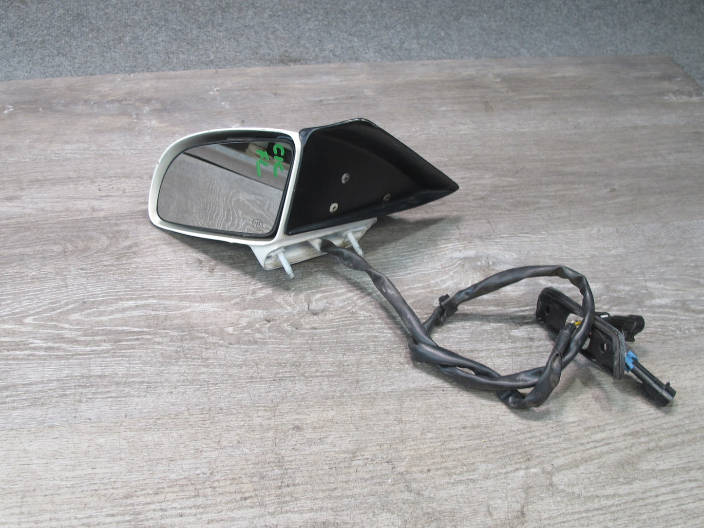 88-96 Chevrolet Corvette C4 Left Door Heated Side View Power Mirror White OEM