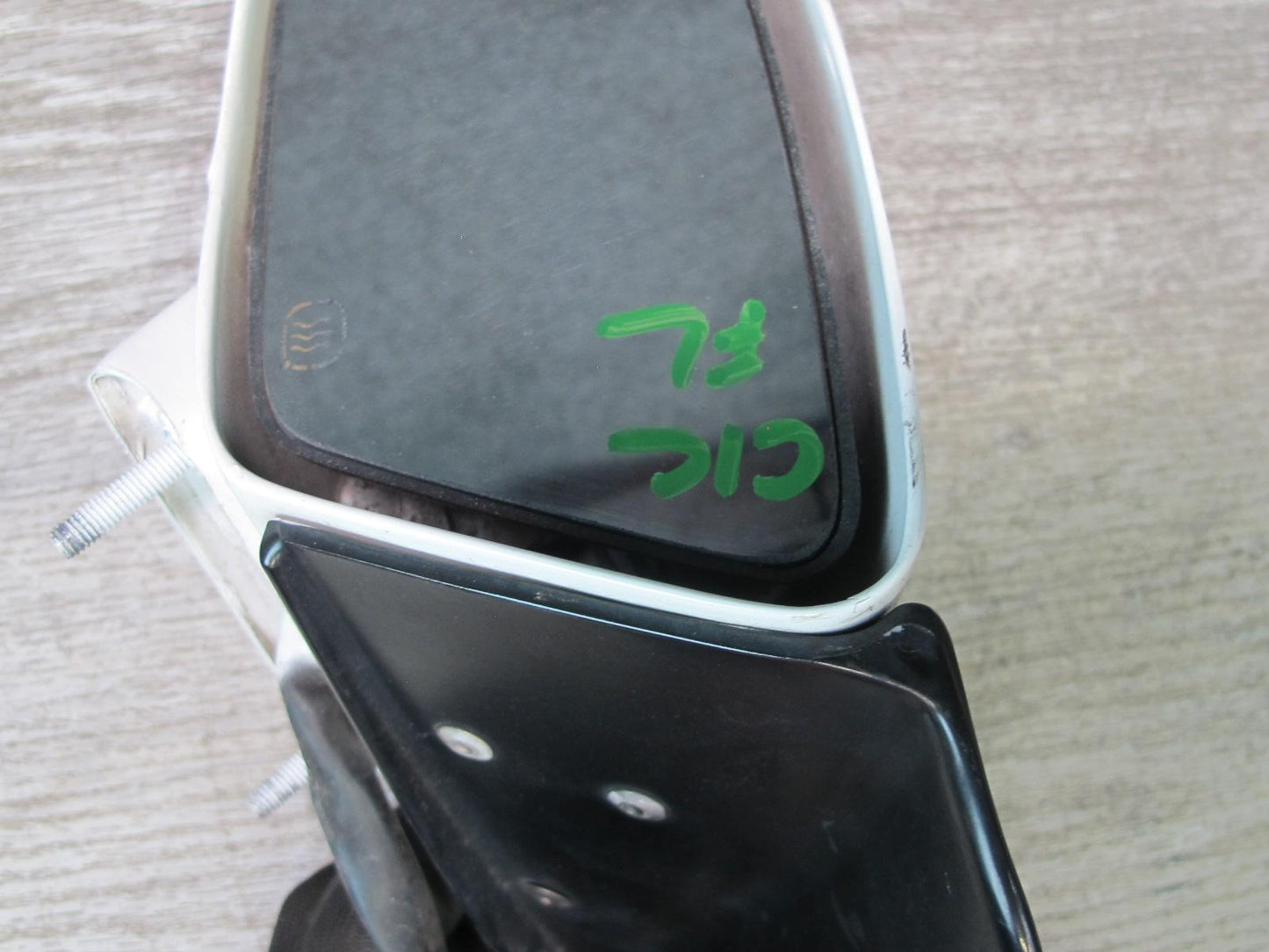 88-96 Chevrolet Corvette C4 Left Door Heated Side View Power Mirror White OEM