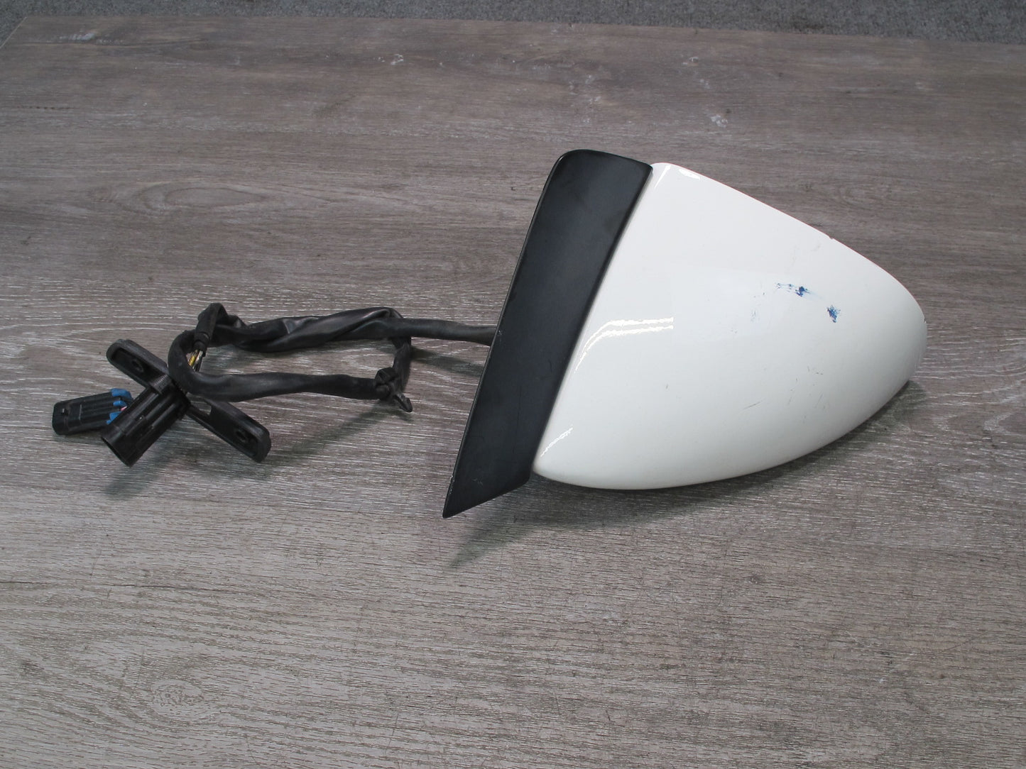 88-96 Chevrolet Corvette C4 Left Door Heated Side View Power Mirror White OEM