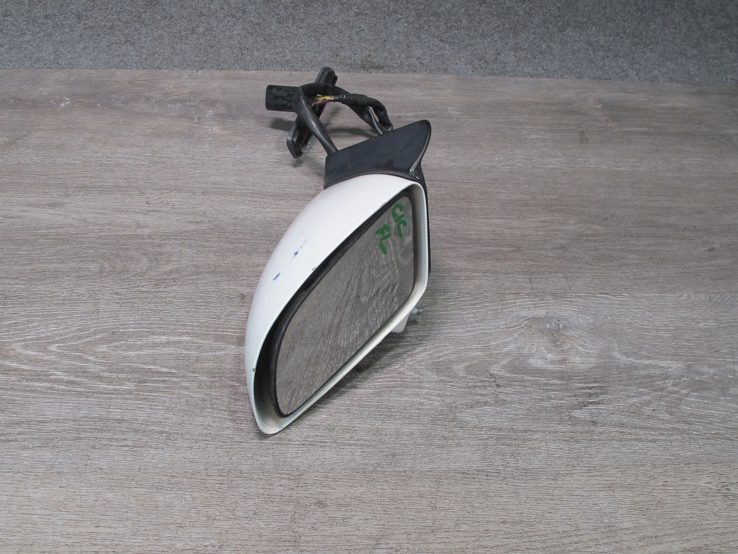 88-96 Chevrolet Corvette C4 Left Door Heated Side View Power Mirror White OEM
