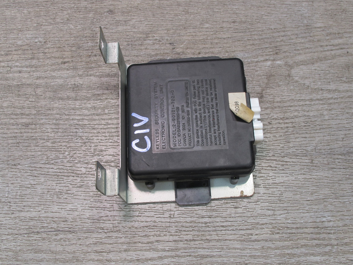 99-01 Isuzu Vehicross Keyless Entry Control Module Unit OEM