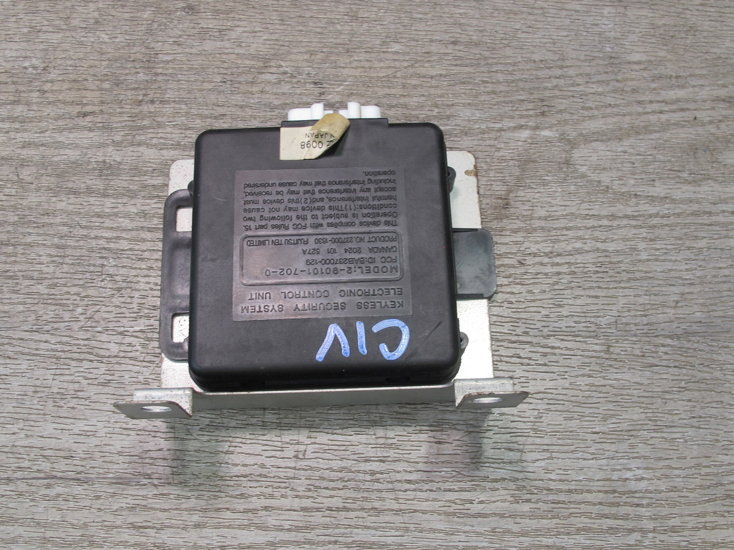 99-01 Isuzu Vehicross Keyless Entry Control Module Unit OEM