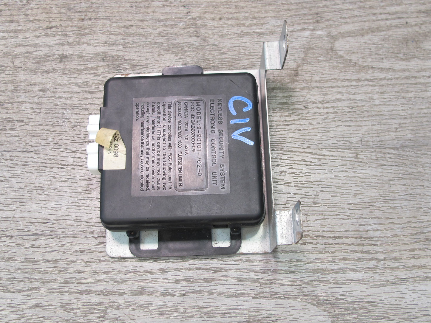 99-01 Isuzu Vehicross Keyless Entry Control Module Unit OEM
