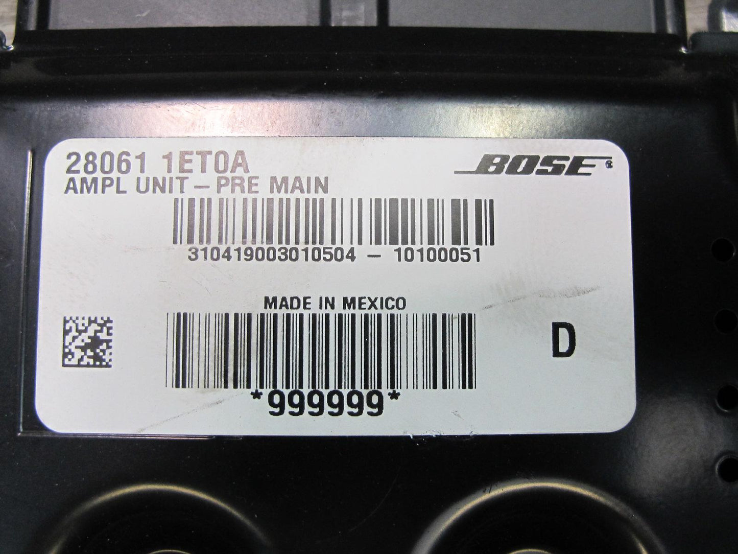 10-19 Nissan 370Z Z34 Convertible Bose Audio System Amplifier 28061-1ET0A OEM
