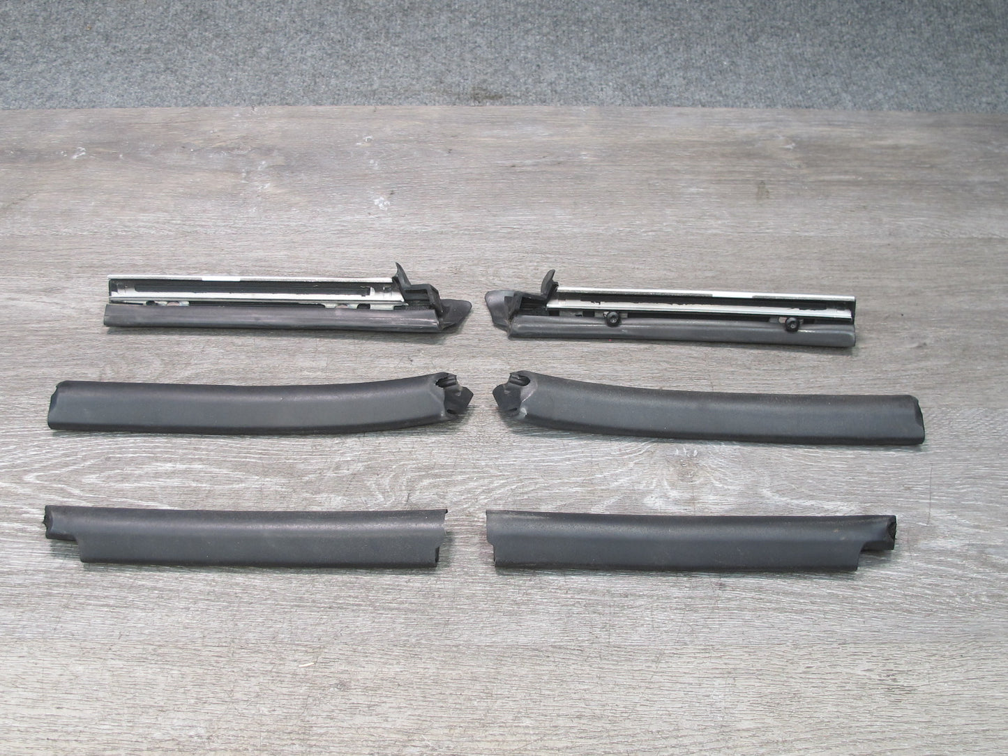10-19 Nissan 370Z Conv Set of 6 Left & Right Side Roof Weatherstrip & Guide OEM
