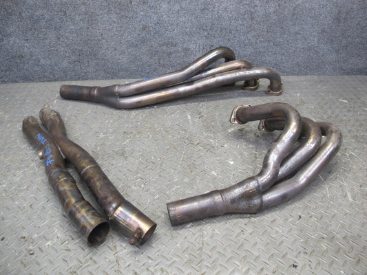 87-91 BMW E30 325i M20 Set of 3 Exhaust Manifold Headers w Pipe Aftermarket