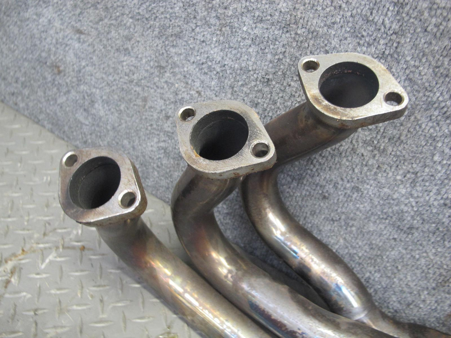 87-91 BMW E30 325i M20 Set of 3 Exhaust Manifold Headers w Pipe Aftermarket