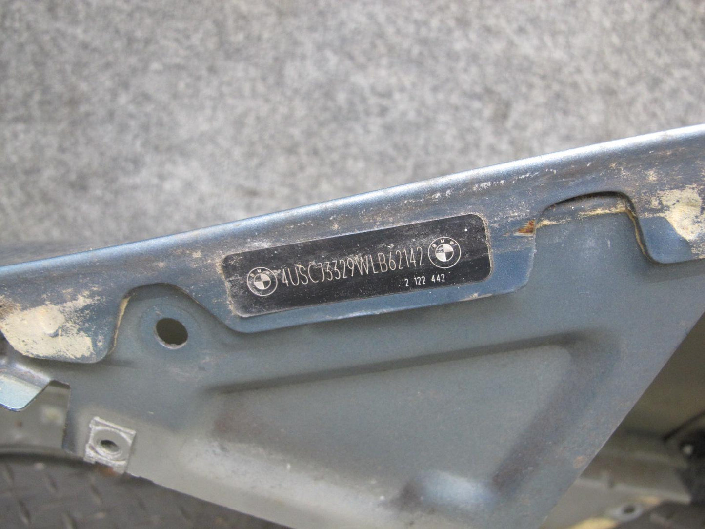 97-99 BMW E36/7 Z3 Roadster Rear Right Quarter Fender Cover Panel Blue OEM