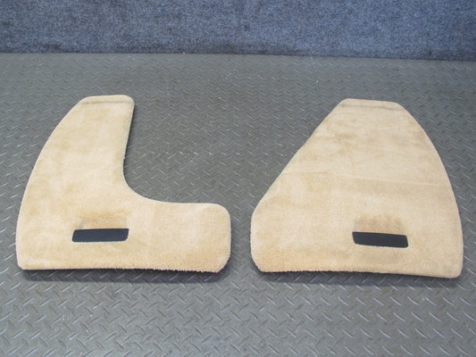 03-10 Porsche Cayenne 957 Rear Trunk Side Carpet Trim Panel Sand Beige Set