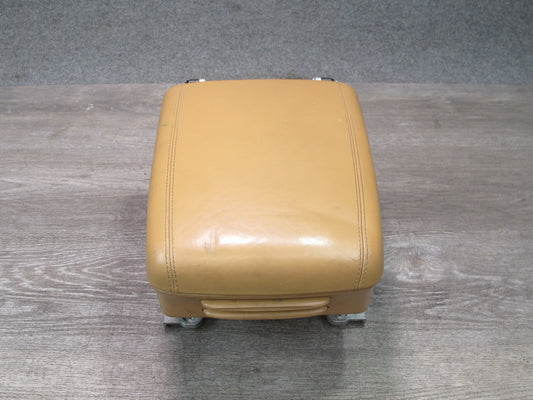 2003-2010 Porsche Cayenne 955 Center Console Leather Armrest w Shocks Sand Beige