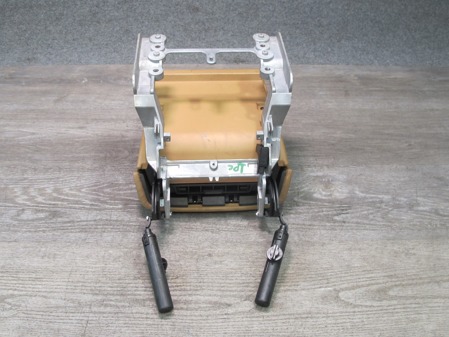 2003-2010 Porsche Cayenne 955 Center Console Leather Armrest w Shocks Sand Beige