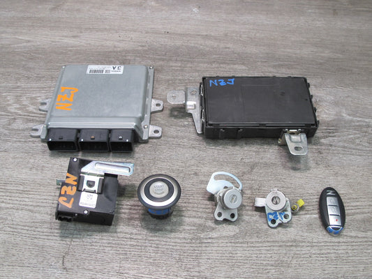 2010 Nissan 370Z Z34 ECM ECU Body Ignition Module Door Lock Start Button KEY Set