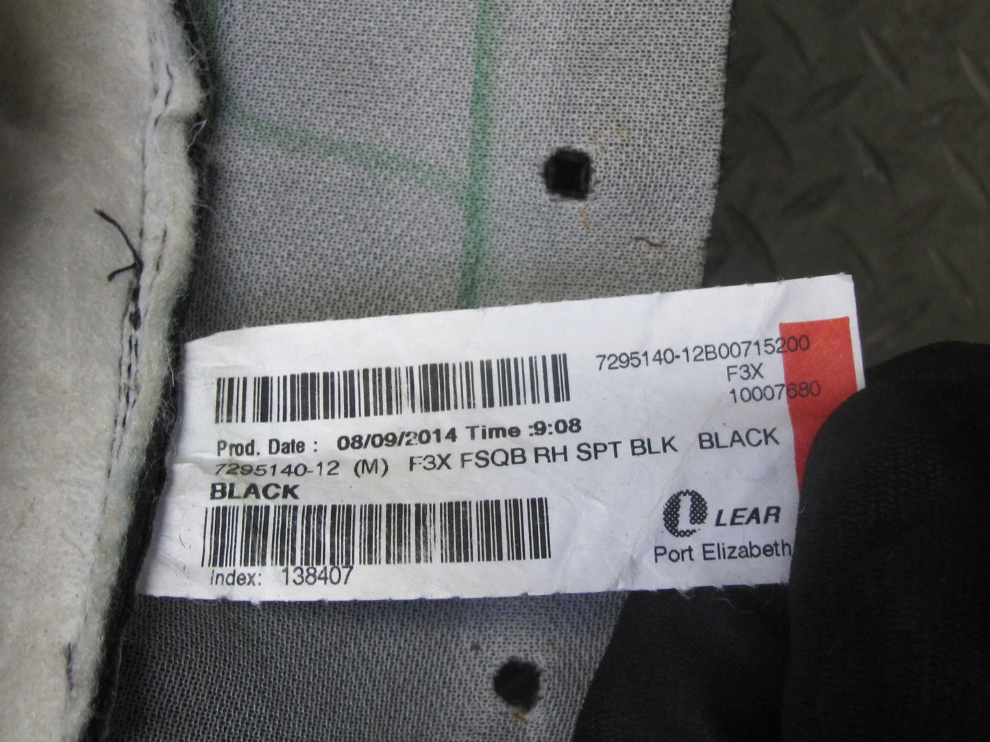 12-18 BMW F30 F34 335i Front Right Sport Seat Upper Leather Cushion Backrest OEM