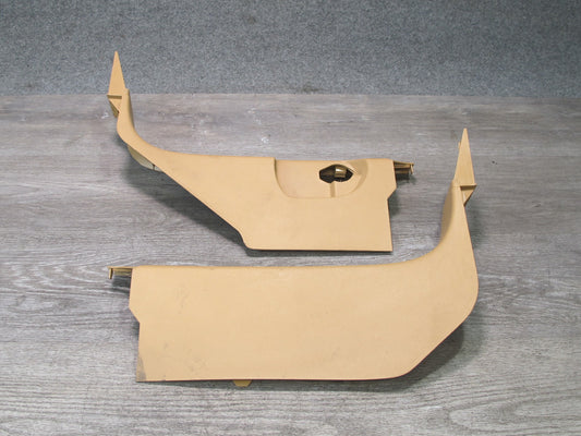 03-10 Porsche Cayenne 957 Front Lower Kick Trim Cover Panel Sand Beige Set