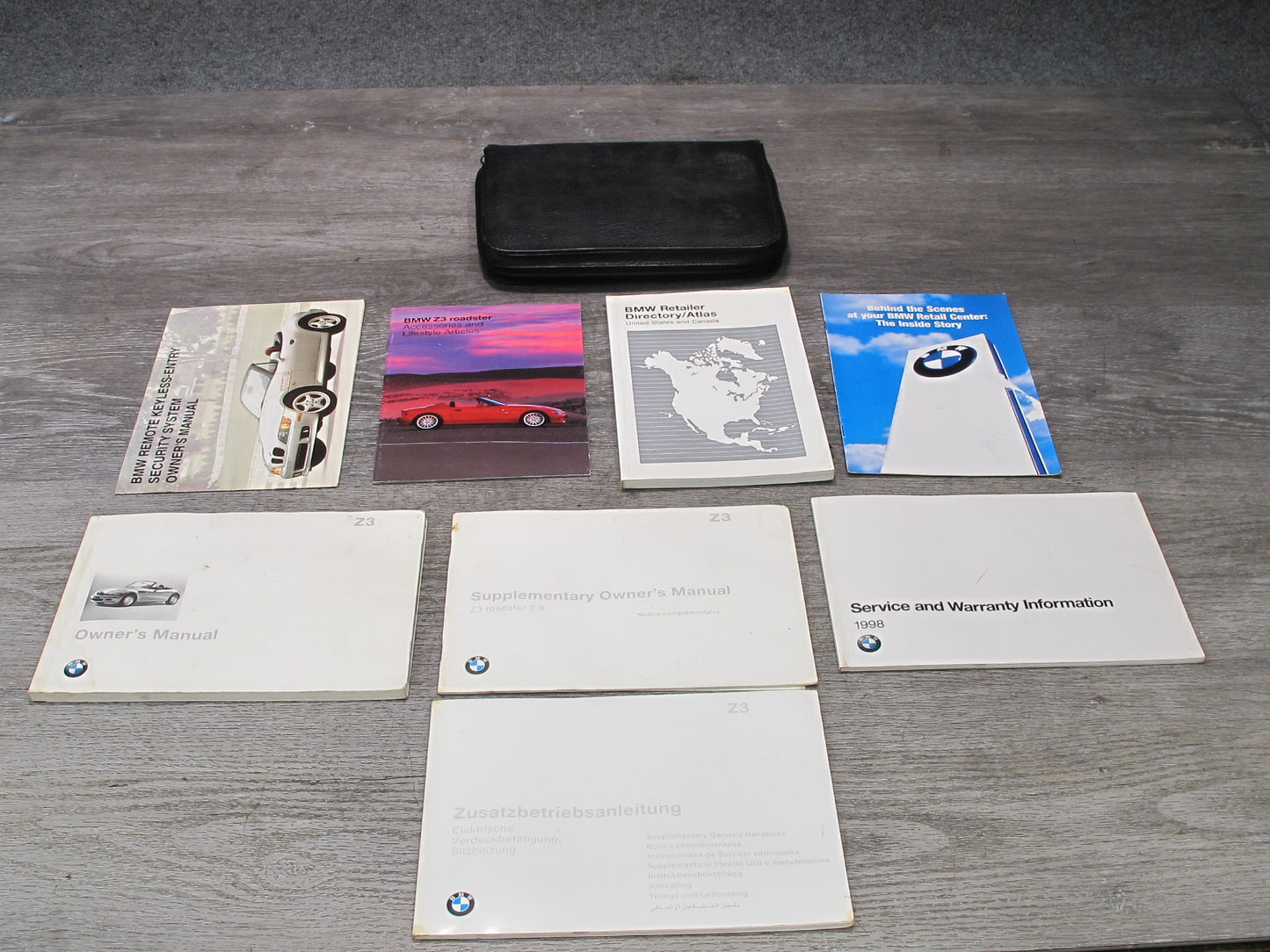 1998 BMW E36/7 Z3 2.8L M52 Owners Operator User Guide Manual Book Set Case OEM