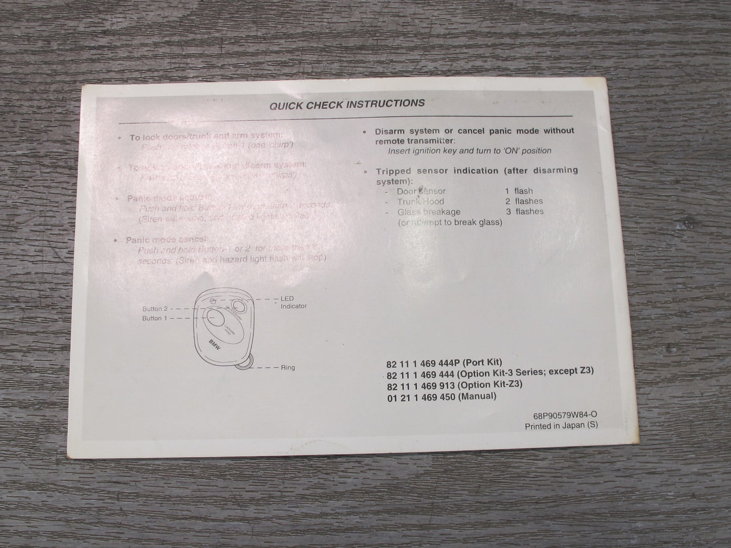 1998 BMW E36/7 Z3 2.8L M52 Owners Operator User Guide Manual Book Set Case OEM