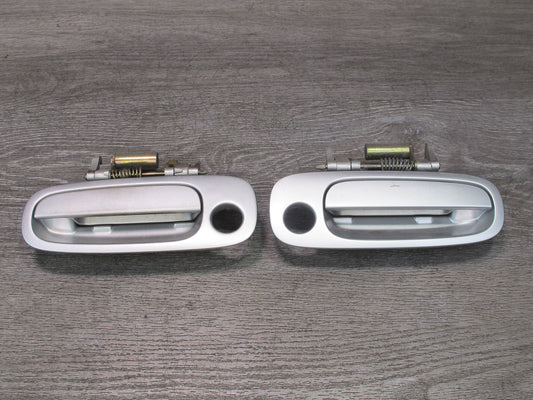 00-05 Toyota MR2 Spyder Set of 2 Left & Right Door Exterior Handle Silver OEM