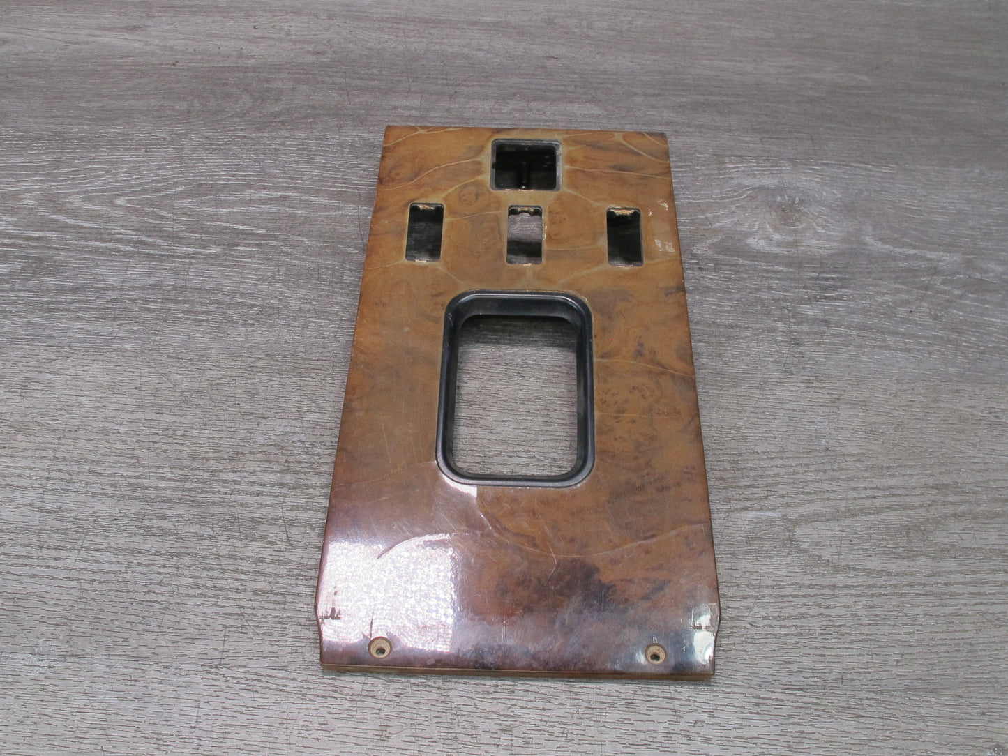 86-89 Mercedes R107 560SL Dash Climate Shifter Ashtray Wood Trim Panel Set OEM