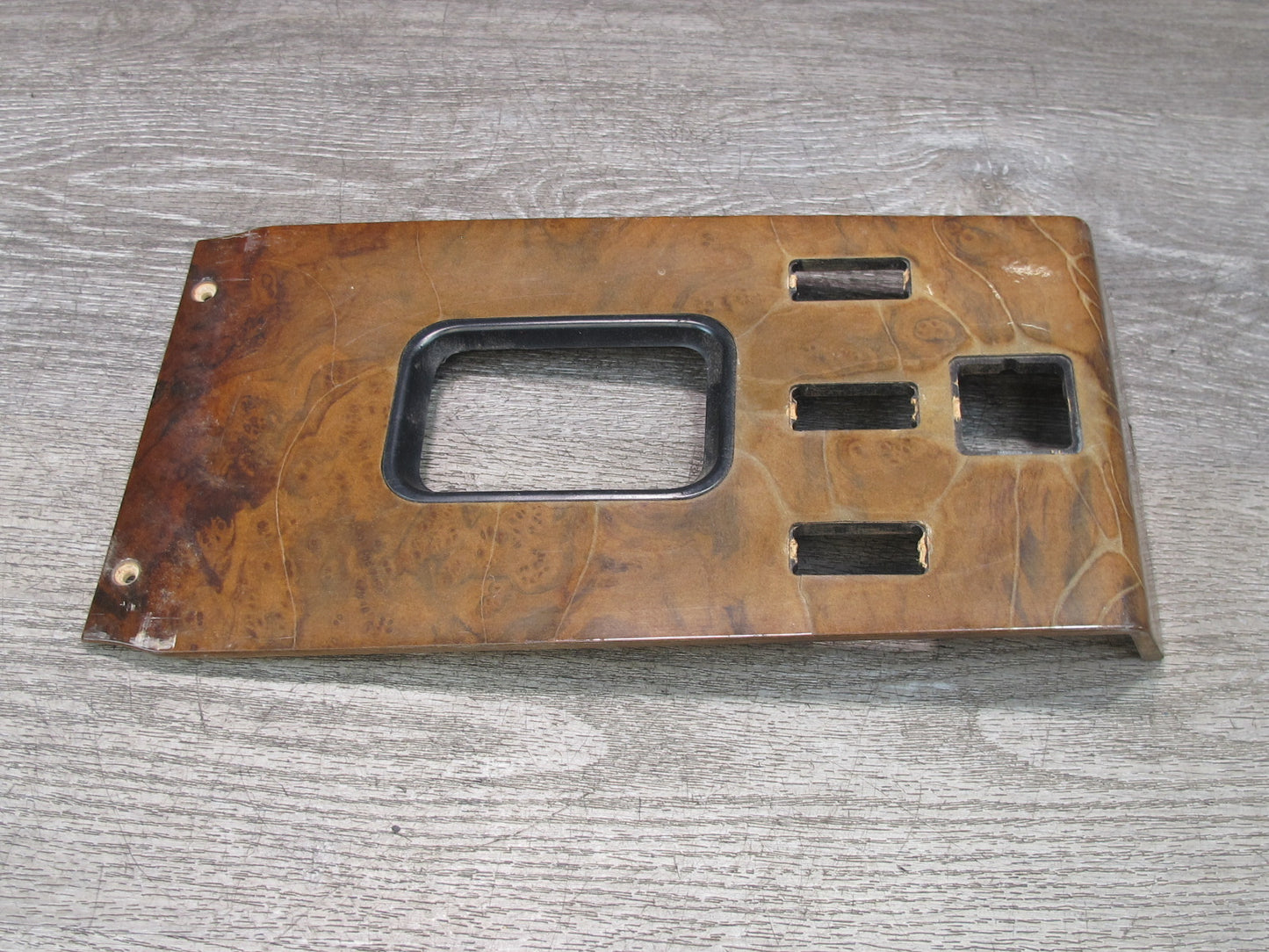 86-89 Mercedes R107 560SL Dash Climate Shifter Ashtray Wood Trim Panel Set OEM