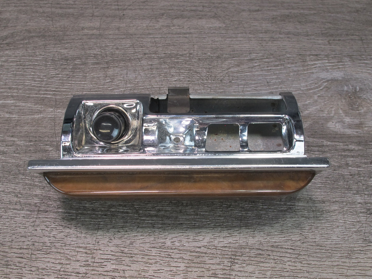 86-89 Mercedes R107 560SL Dash Climate Shifter Ashtray Wood Trim Panel Set OEM
