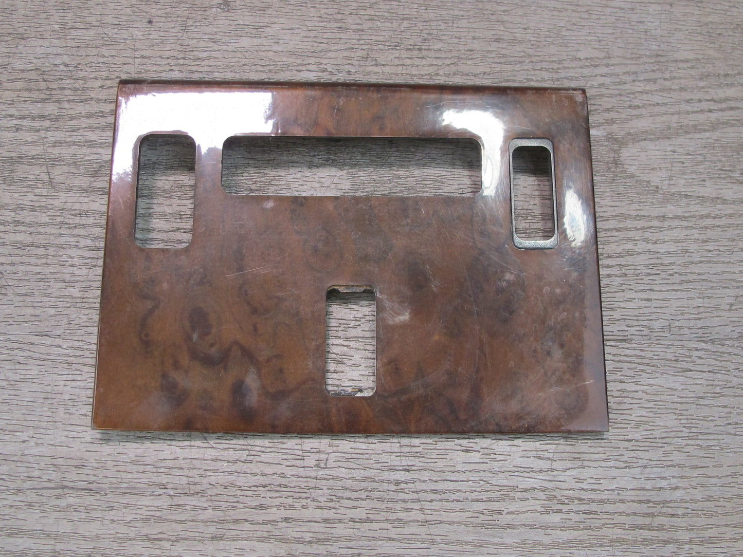 86-89 Mercedes R107 560SL Dash Climate Shifter Ashtray Wood Trim Panel Set OEM