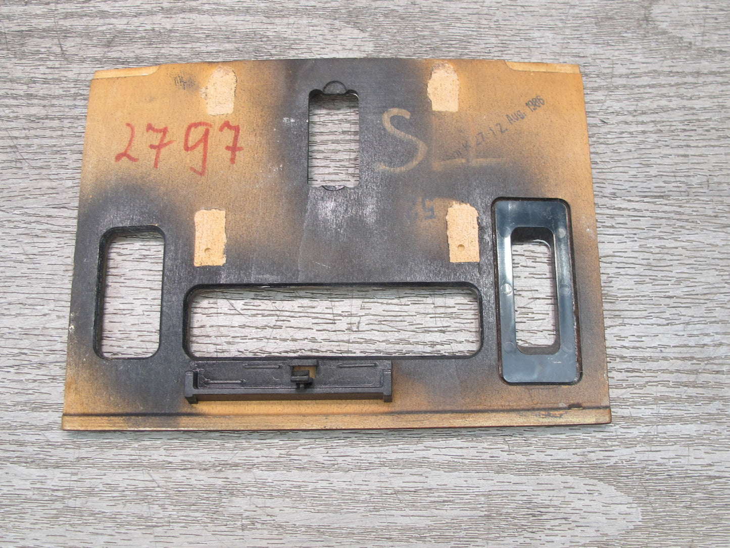 86-89 Mercedes R107 560SL Dash Climate Shifter Ashtray Wood Trim Panel Set OEM