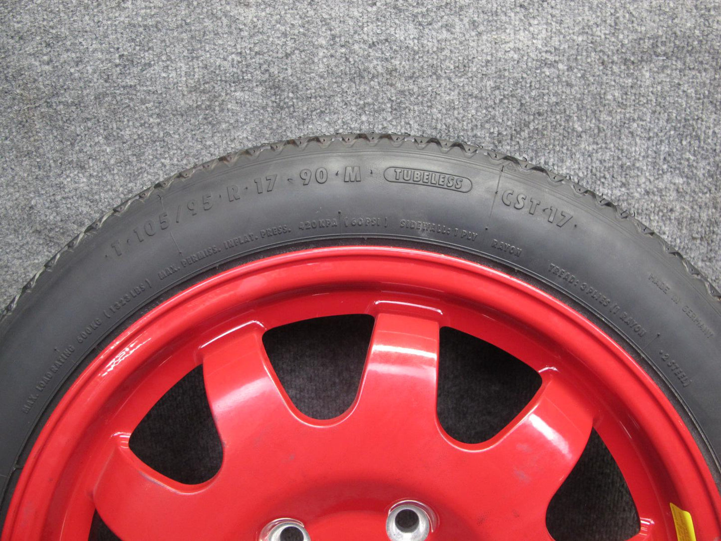 1999-2005 Porsche 911 996 Emergency Spare Tire Wheel 17x3.5 ET19 Conti 105/95