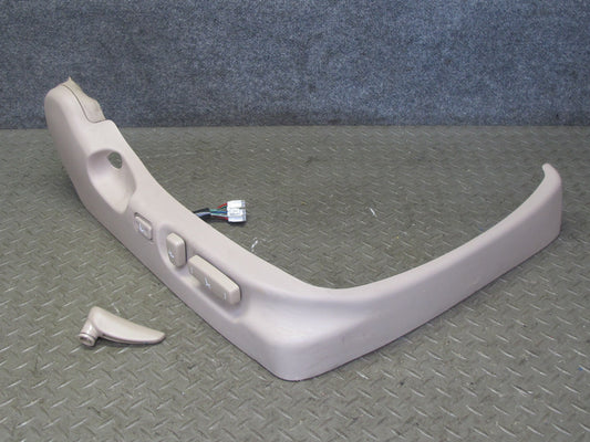 95-00 Lexus UZZ30L SC300 SC400 Front Right Seat Lower Trim w Switches Ivory OEM