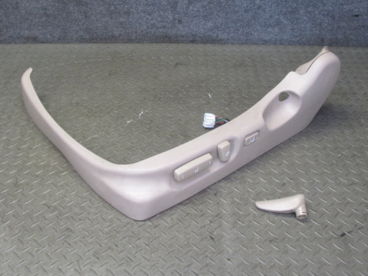 95-00 Lexus UZZ30L SC300 SC400 Front Left Seat Lower Trim w Switches Ivory OEM