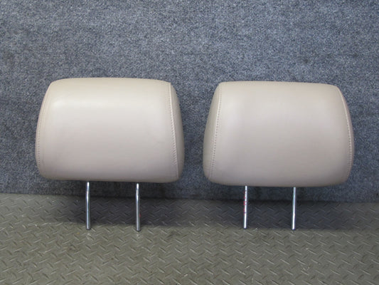 92-98 Lexus UZZ30L SC300 SC400 Set of 2 Front Seat Leather Headrest Ivory OEM