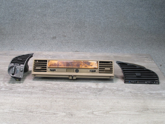 96-99 BMW E36 328ic Dash Front Left Center Right Air Vent Trim Panel Set OEM