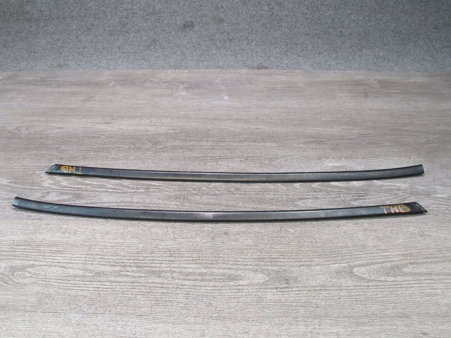96-99 BMW E36 Convertible Set of 2 Front Windshield Molding Trim Strip OEM