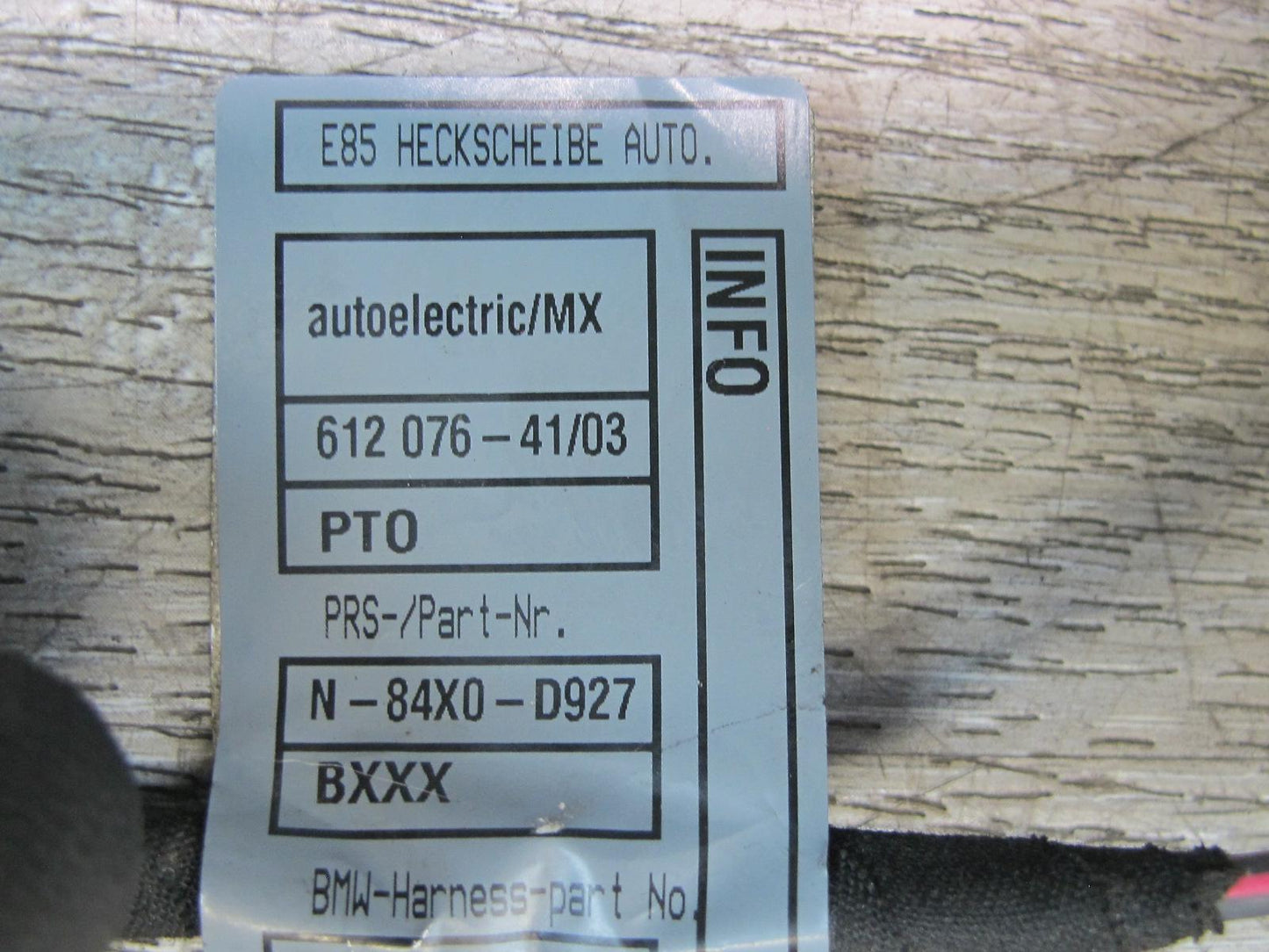 03-08 BMW E85 Z4 Convert TOP Roof Hydraulic Hose Line & Wiring Harness Set OEM