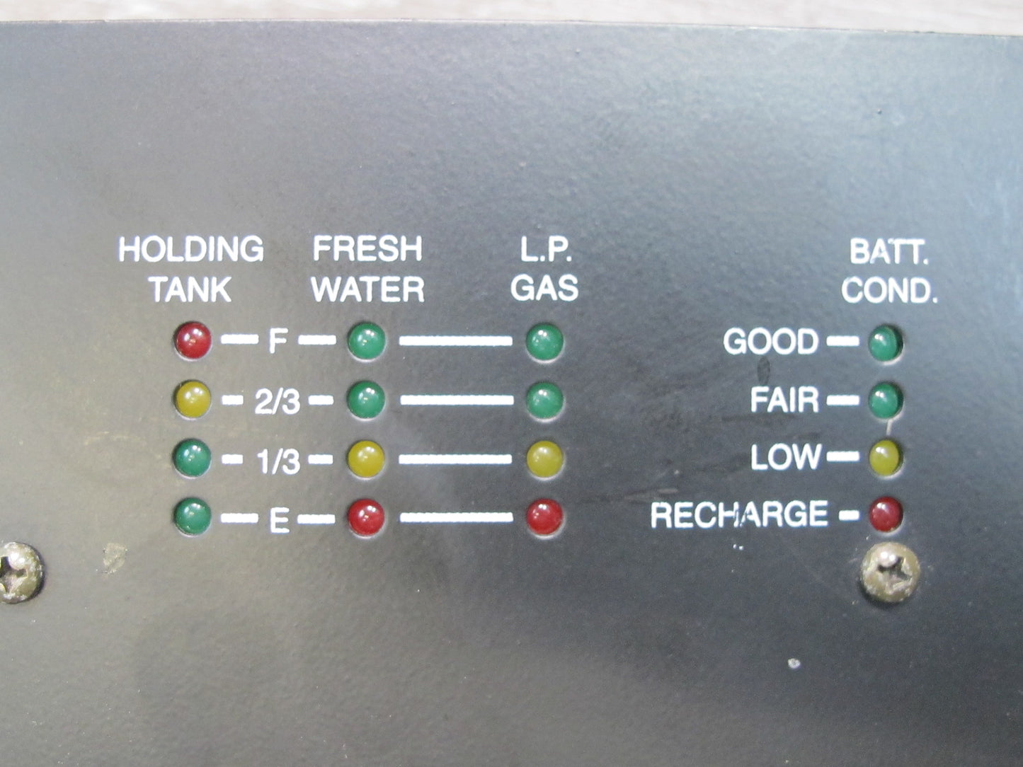 01-03 VW Eurovan T4 Camper LPG Water Holding Tank Monitor Control Panel OEM