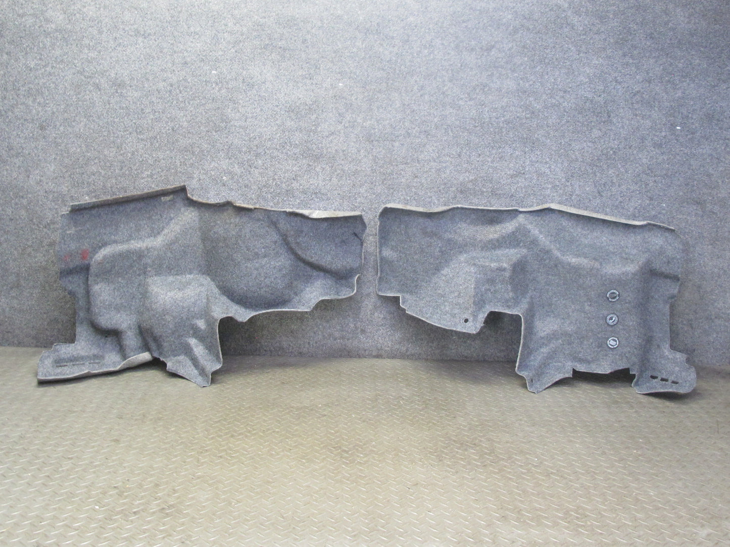 94-99 BMW E36 328iC Convertible Set of 2 Rear Trunk Carpet Liner Trim Panel OEM