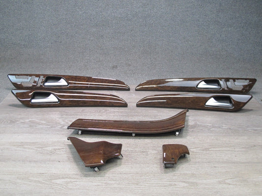 12-15 Mercedes W166 Ml-class 7pcs Dash Door Trim Set Eucalyptus Wood OEM