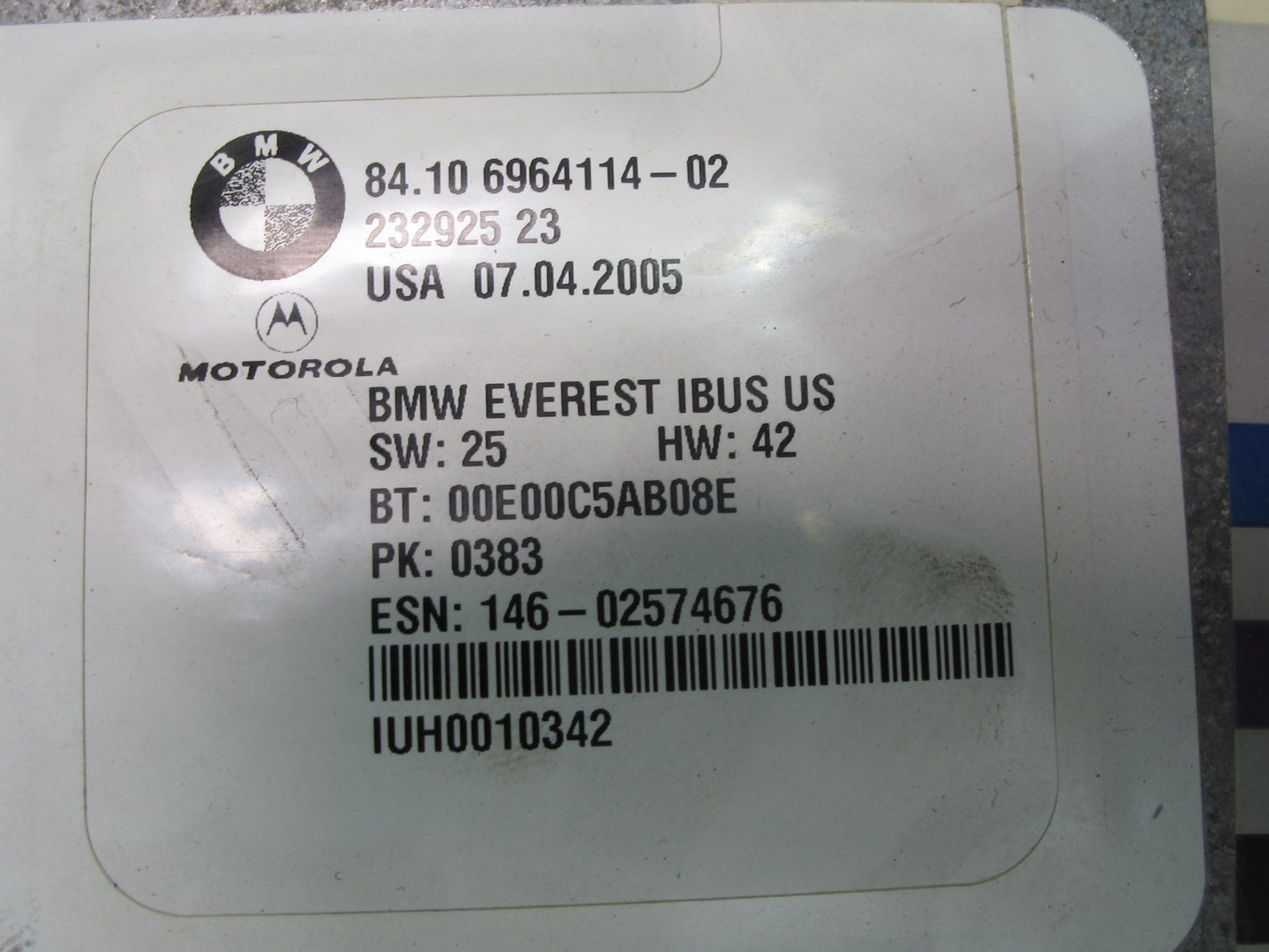 01-06 BMW E46 325Ci 330Ci Bluetooth Telematics Communication Control Module OEM